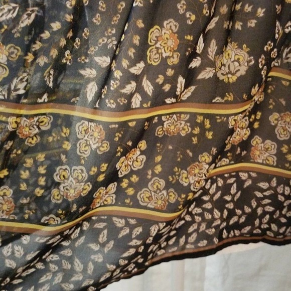 Gap Sheer Blouse Navy Floral Print Small - Picture 3 of 6